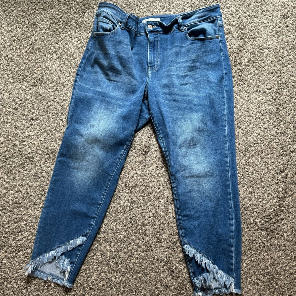 KanCan Plus Size Frayed Edge Jeans